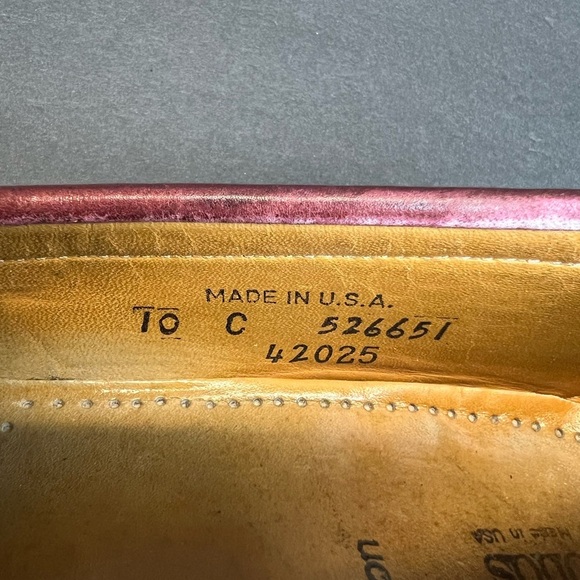 Allen Edmonds Men's Size 10 C Burgundy Leather Loafers Made In USA - Picture 4 of 9